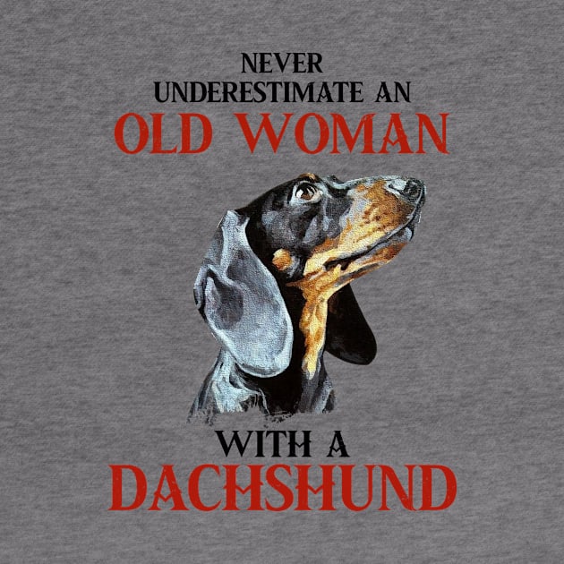 Never Underestimate An Old Man With A Dachshund T-shirt Cute Dachshund Lovers T-Shirt by Tiennhu Lamit19